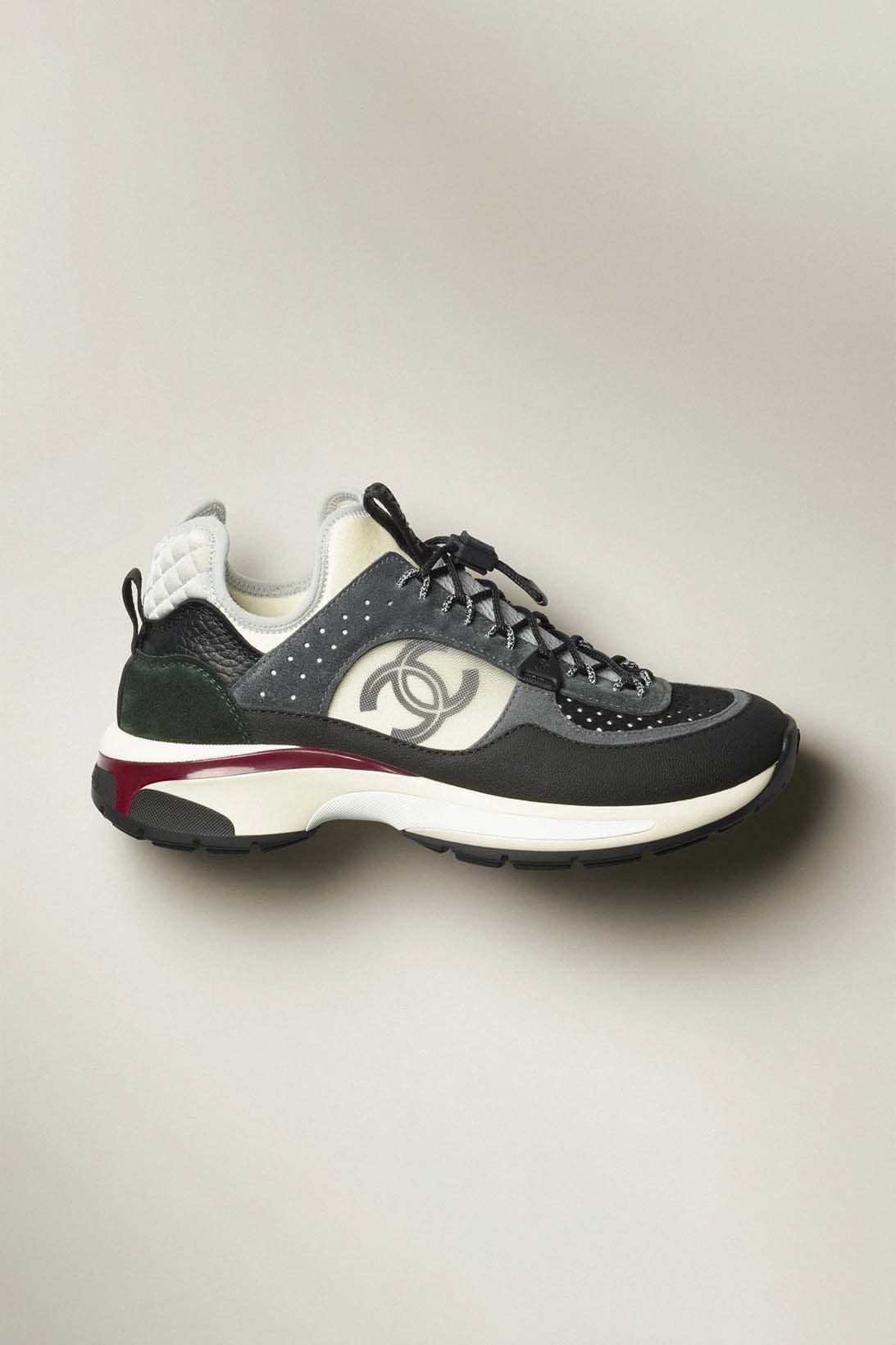 Chanel 39 Nylon, Suede & Leather CC Sport Trainer Sneakers 2 Tone  Colorblock | eBay